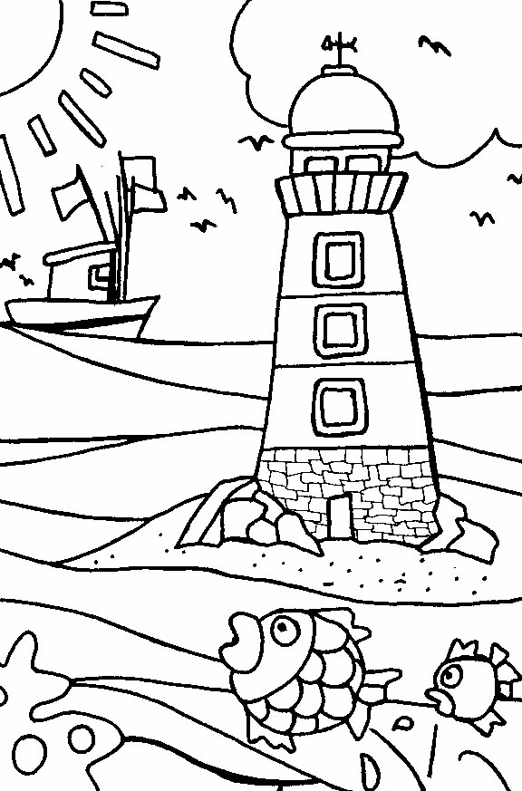 Lighthouse coloring pages to download and print for free