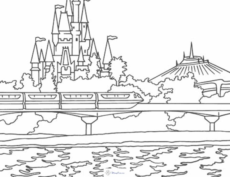 Disneyland coloring pages to download and print for free