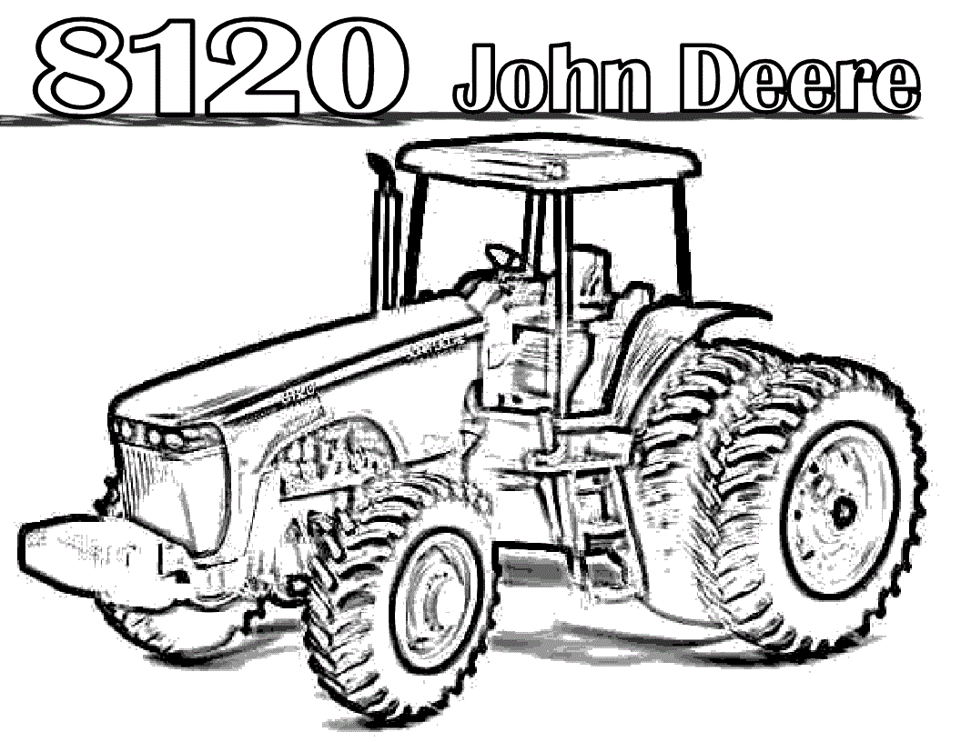 Coloriage Tracteur John Deere Gratuit