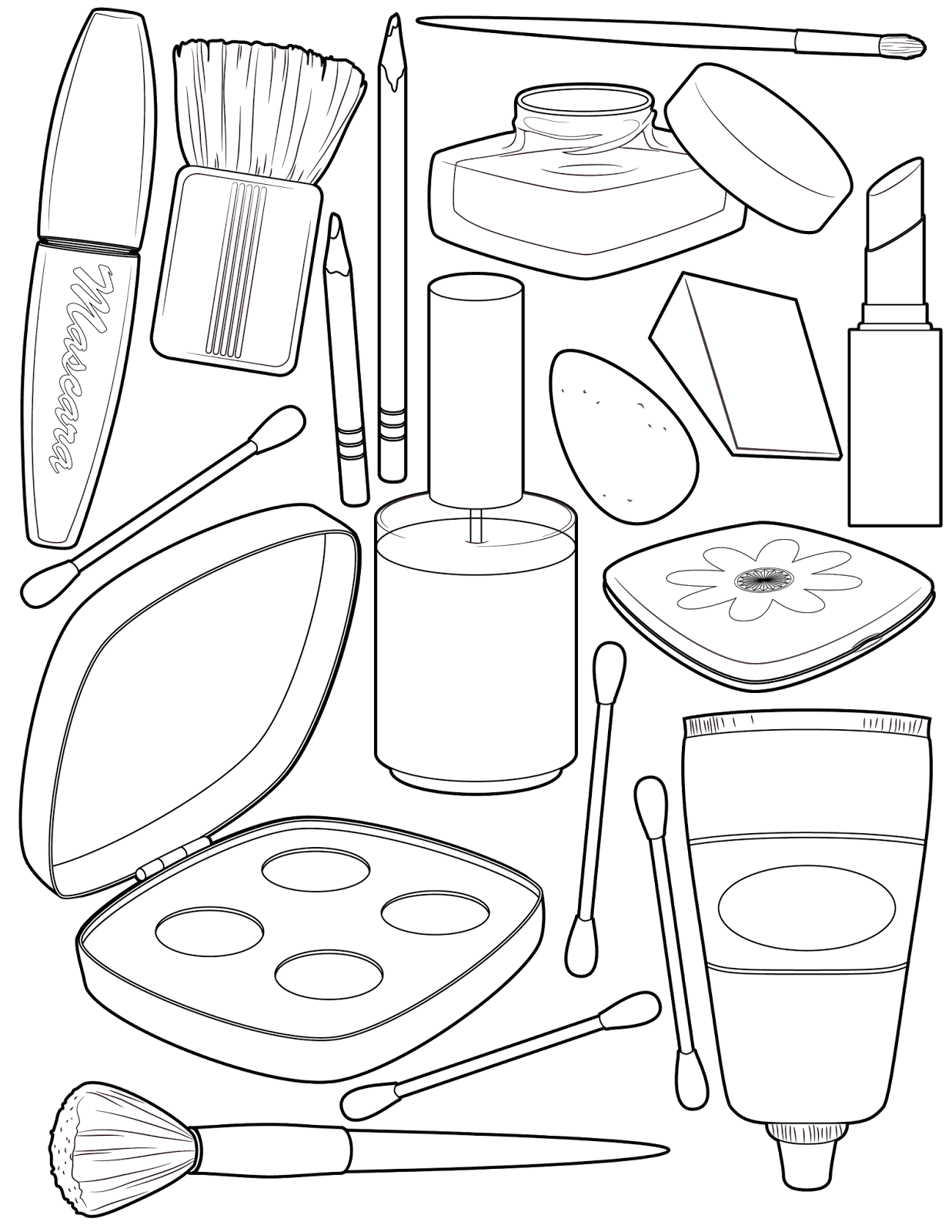 make up coloring pages for girls - photo #3