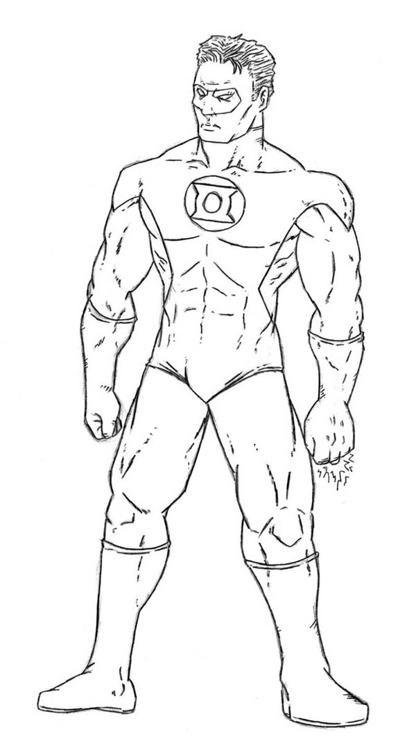 Green lantern coloring pages to download and print for free