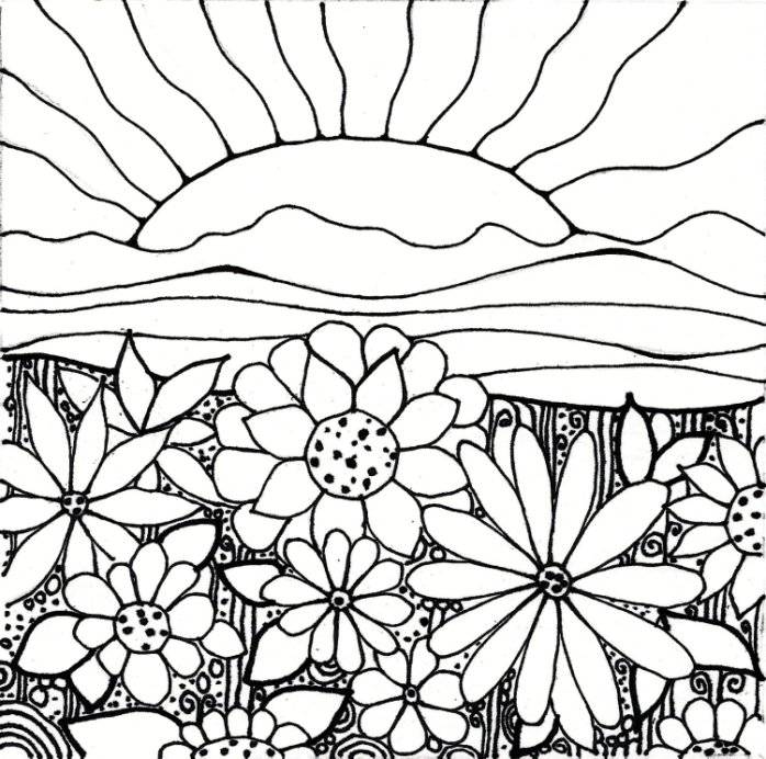 Free Printable Coloring Pages Of Flower Gardens
