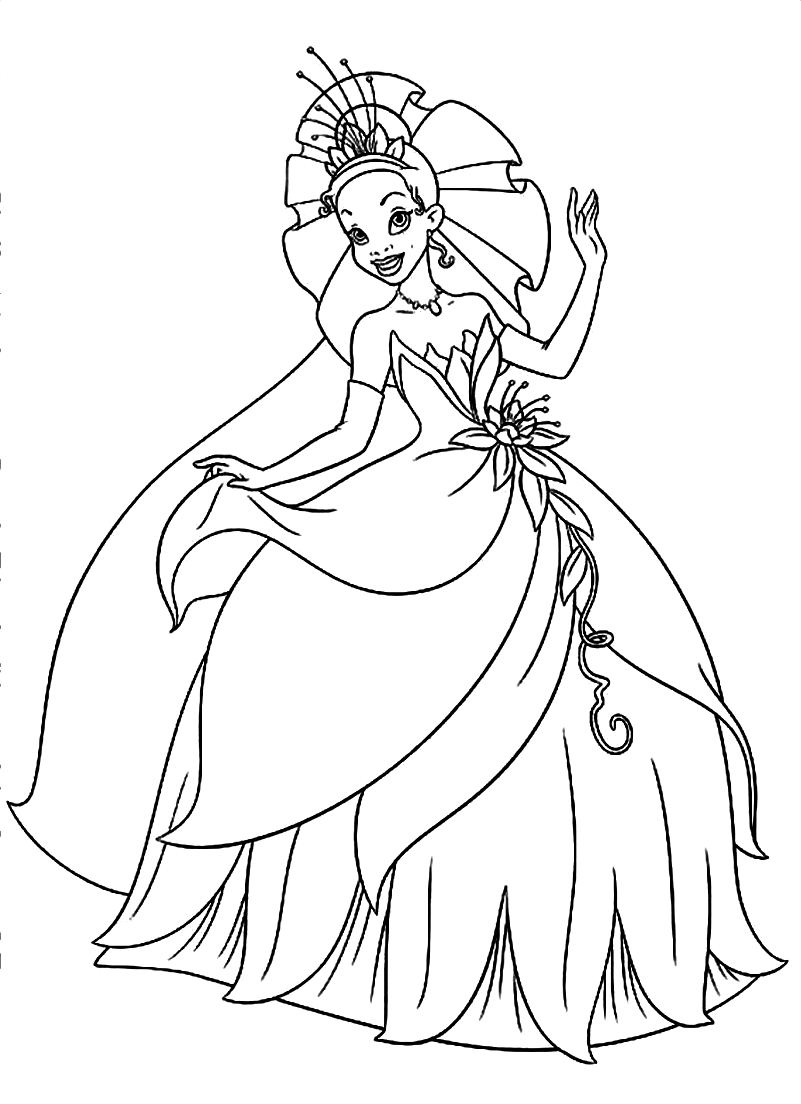 Tiana coloring pages to download and print for free