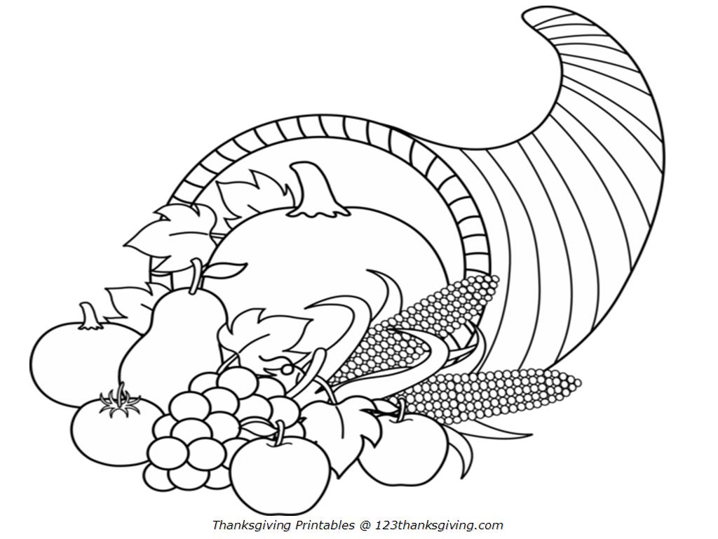 Free Cornucopia coloring pages to print for kids Download print and color