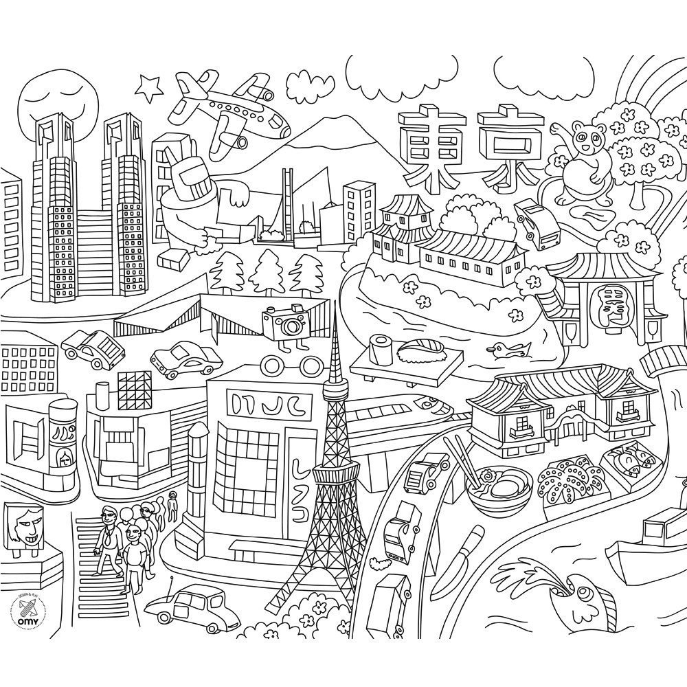 City coloring pages to download and print for free