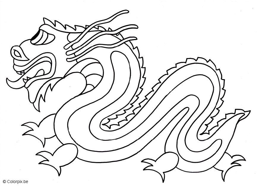 Chinese dragon coloring pages to download and print for free