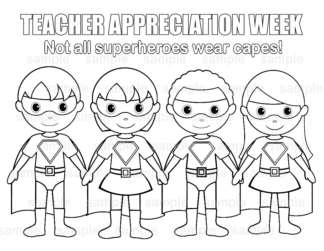 Teacher appreciation coloring pages to download and print ...