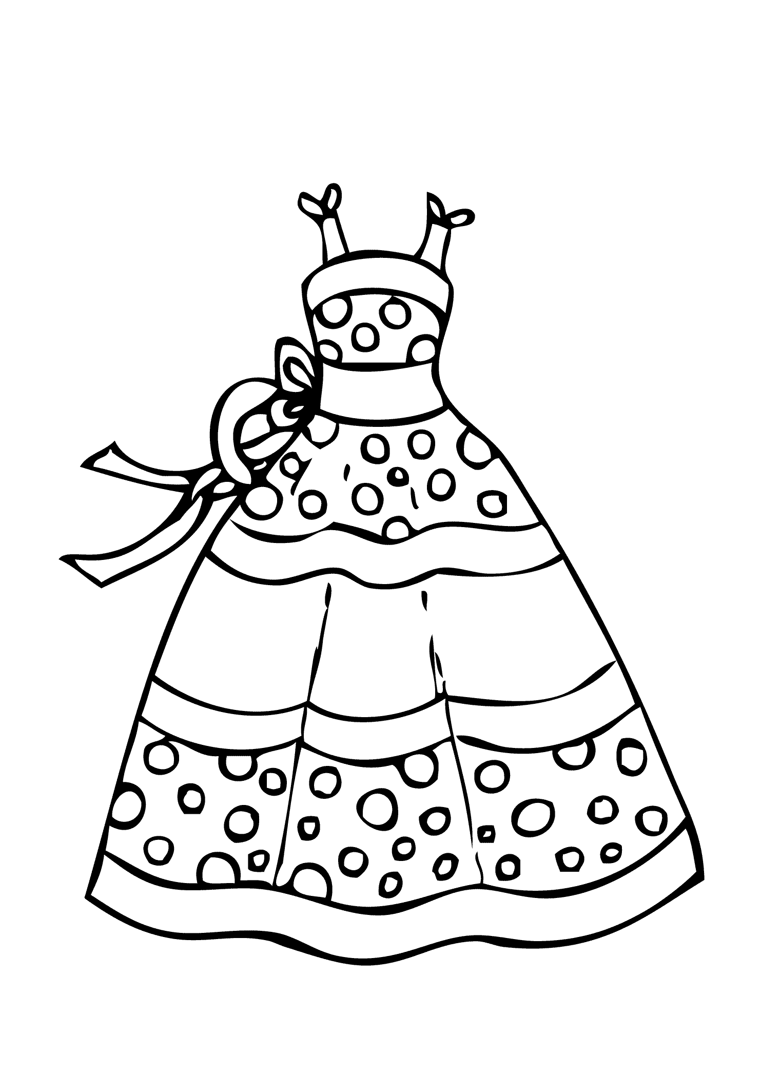 Dress coloring pages to download and print for free