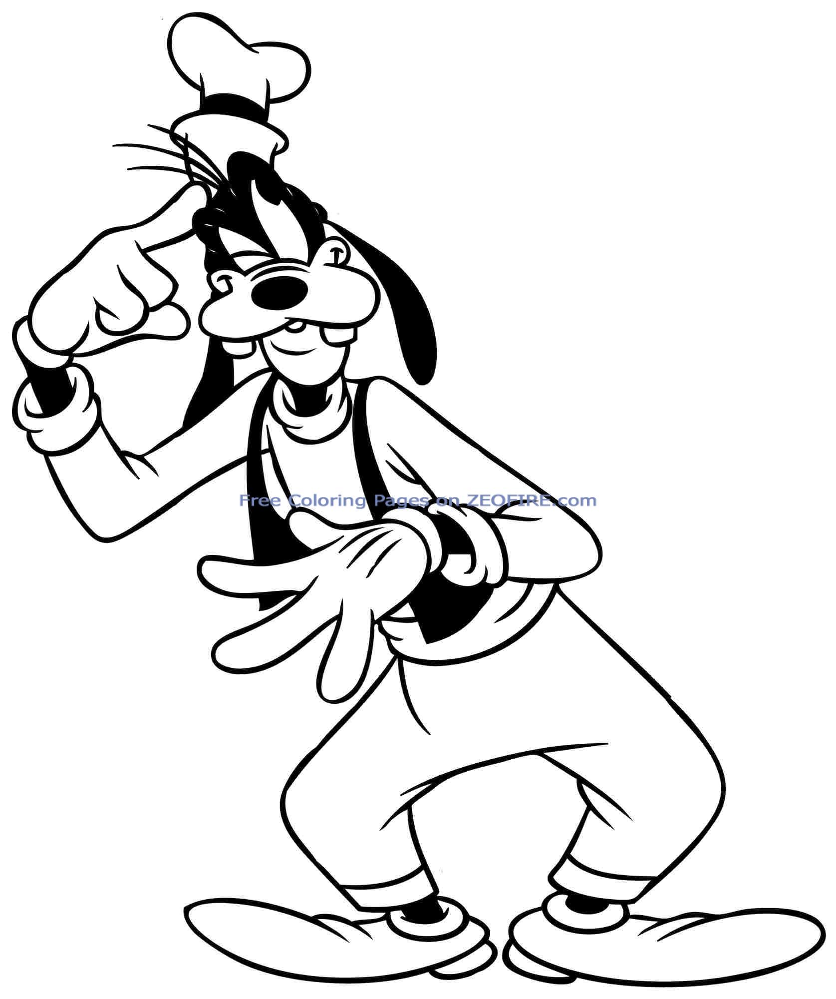 Goofy cartoon coloring pages download and print for free