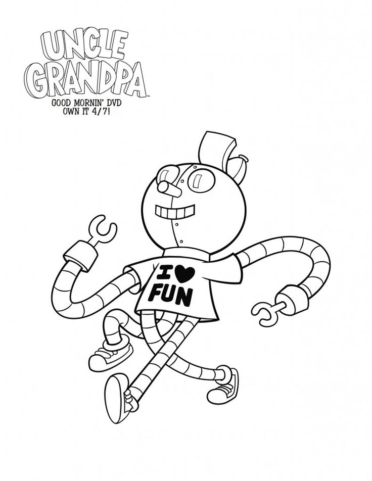 uncle grandpa coloring pages for free - photo #6