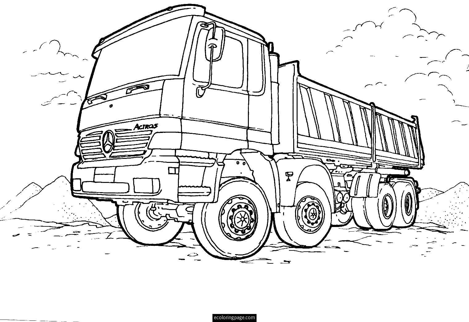 466 Simple Truck Coloring Pages For Boys with Printable