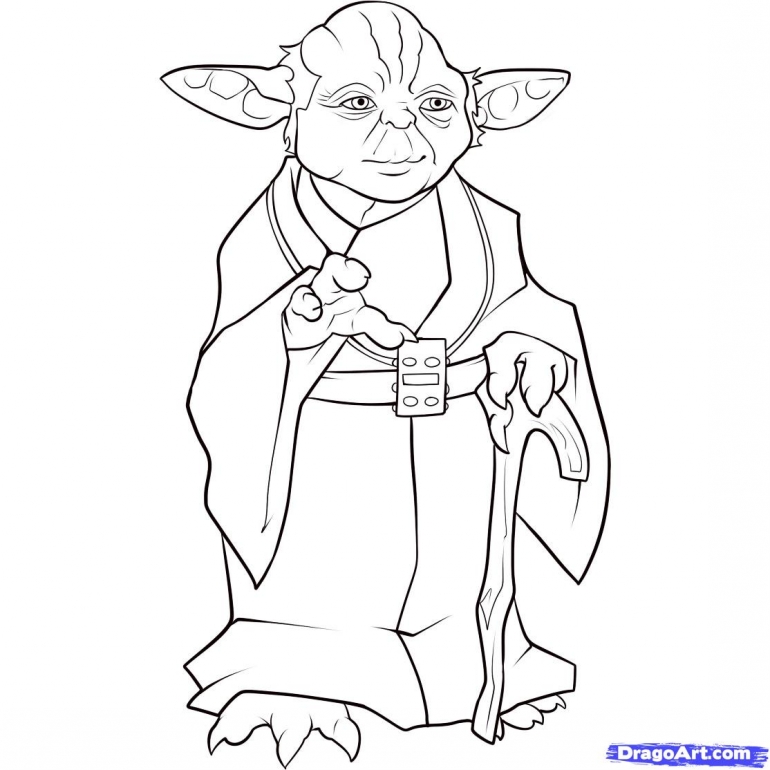 Star wars yoda coloring pages download and print for free