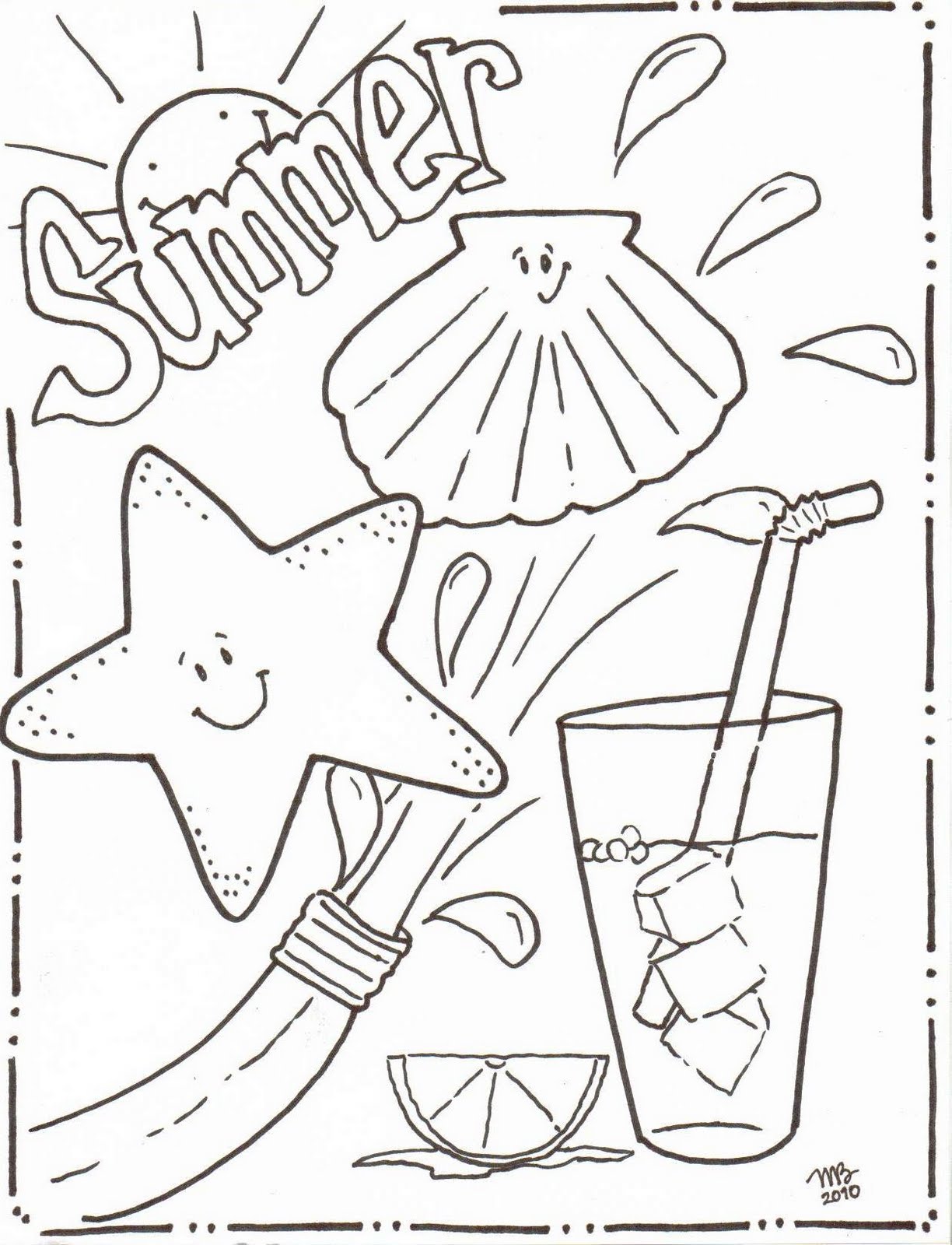 Summer coloring pages to download and print for free