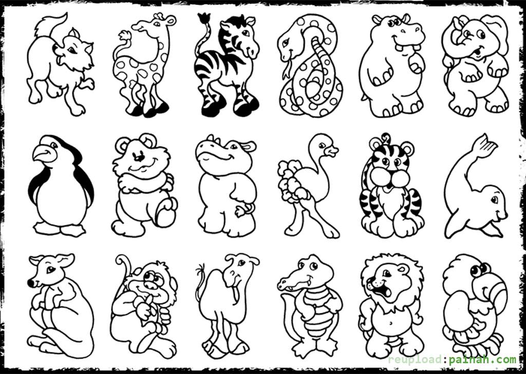 All animals coloring pages download and print for free