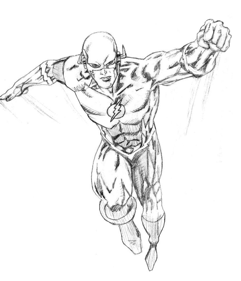 dc flash coloring pages - photo #28