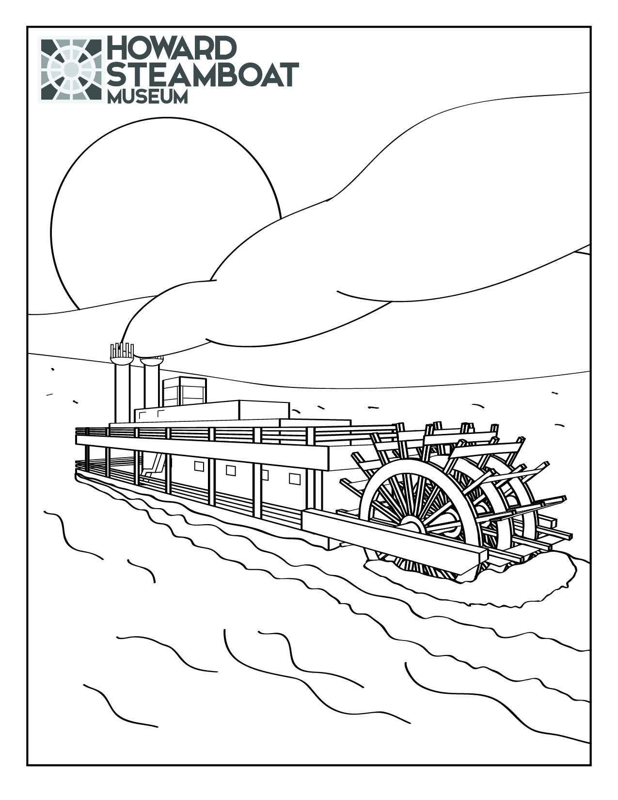 Steamboat coloring pages download and print for free