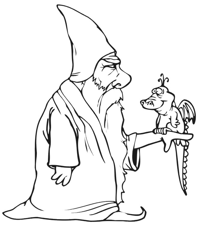 Wizard coloring pages to download and print for free