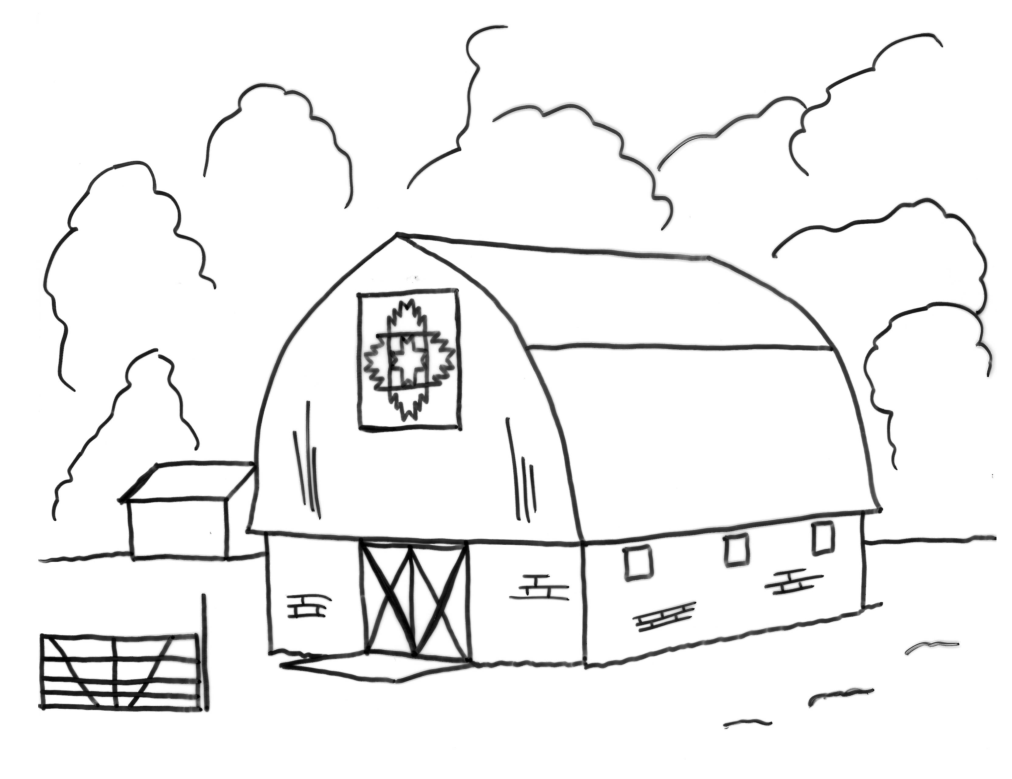 Barn coloring pages download and print for free