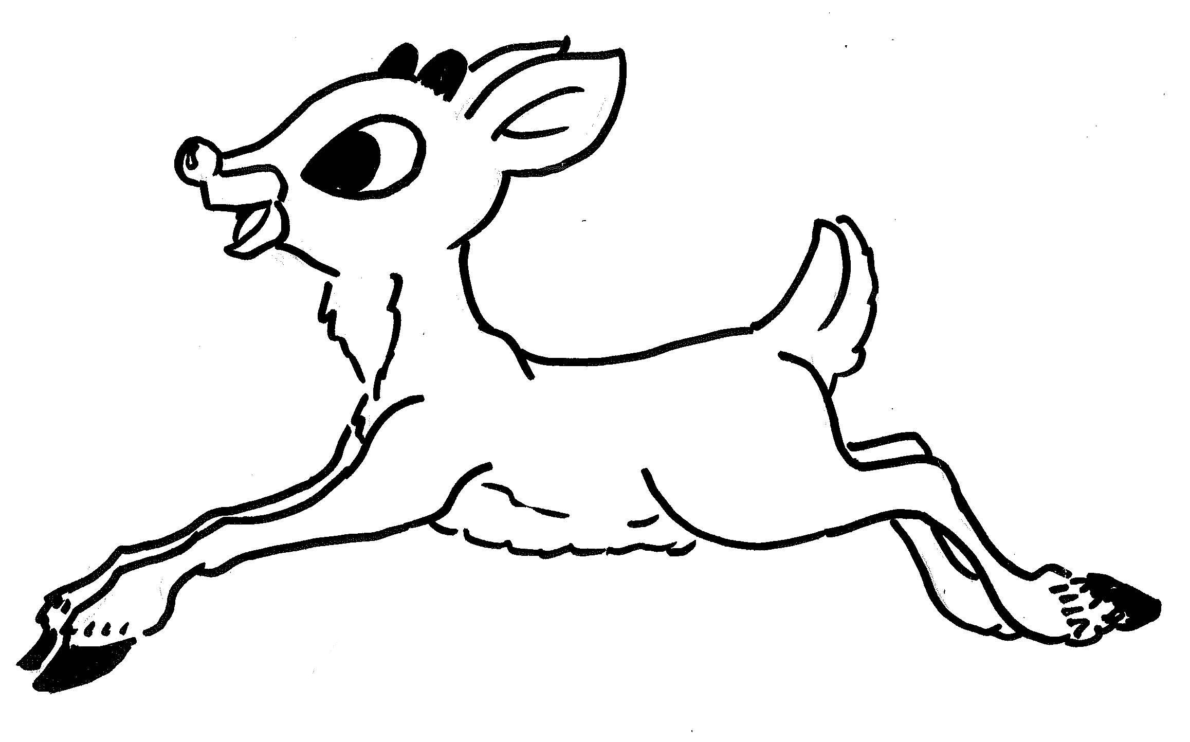 Rudolph reindeer coloring pages download and print for free