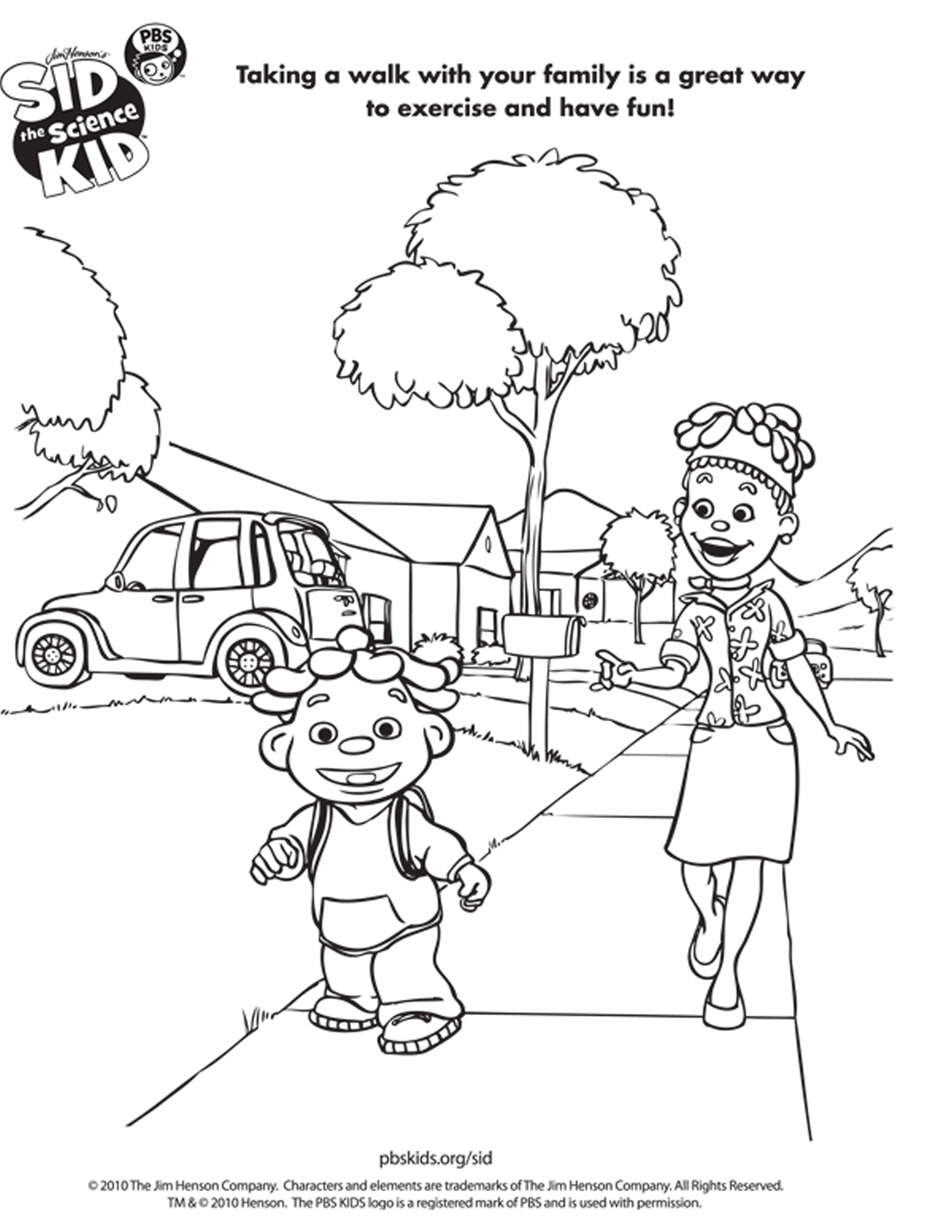 Sid the science kid coloring pages to download and print