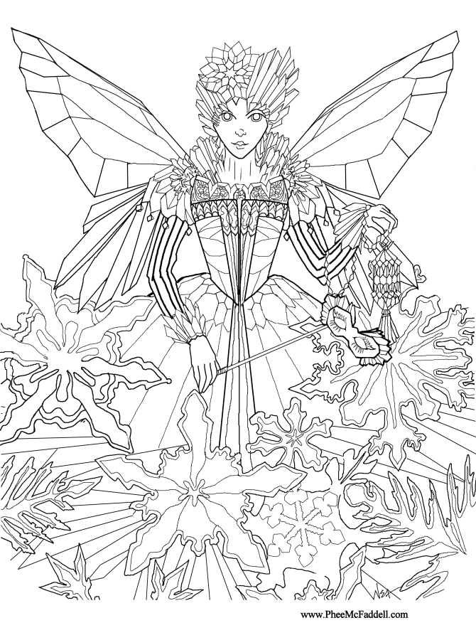 Christmas fairy coloring pages download and print for free