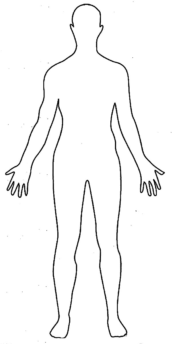 Body outline coloring pages download and print for free