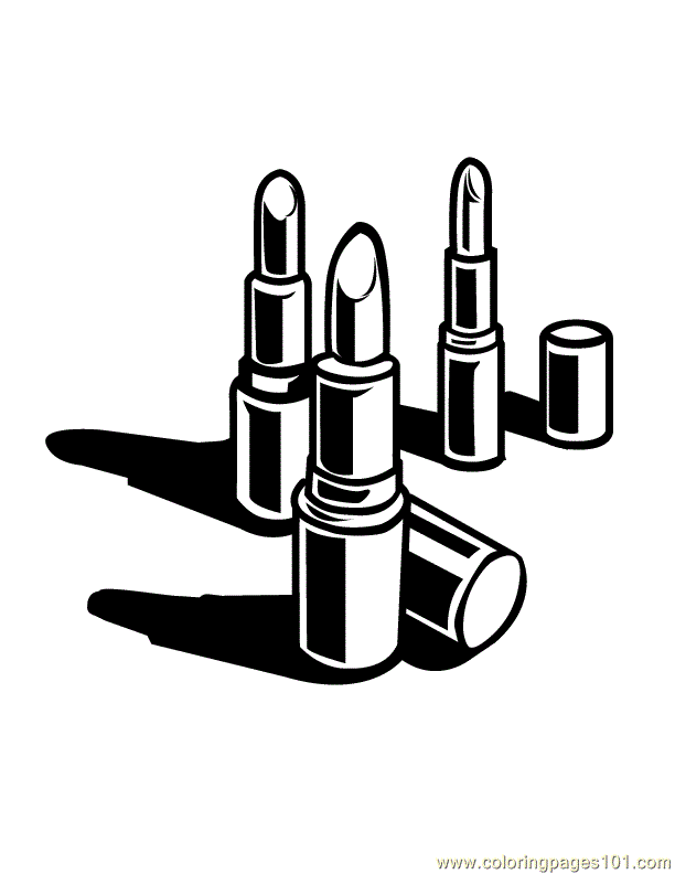 makeup coloring pages online - photo #27