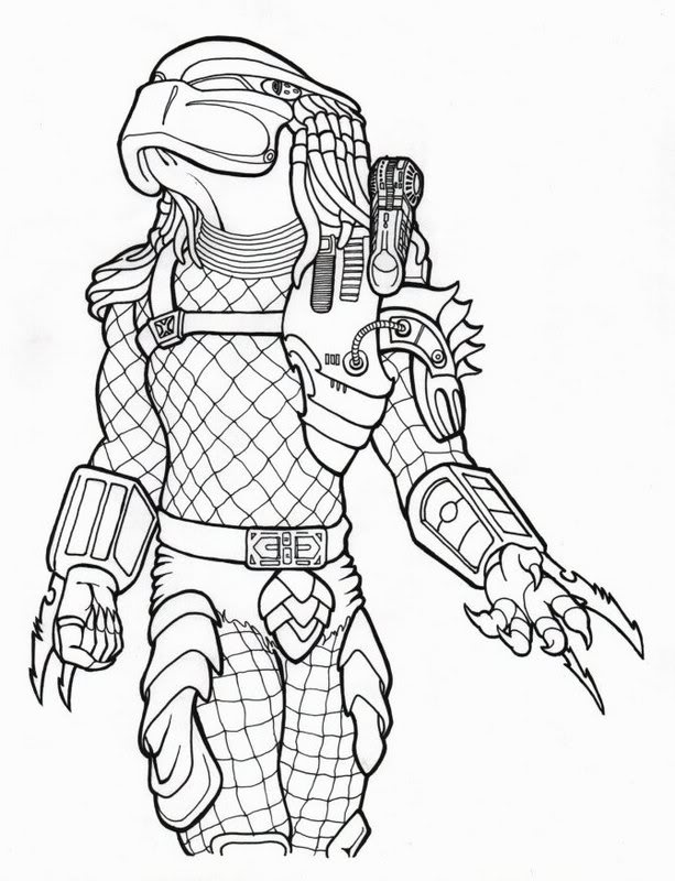Predator coloring pages to download and print for free