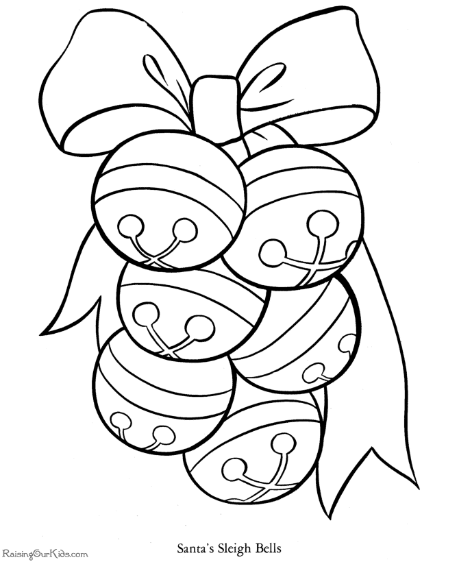 Christmas bells coloring pages to download and print for free