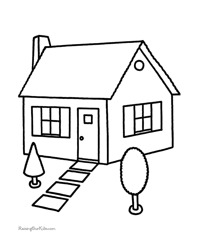 House coloring pages to download and print for free