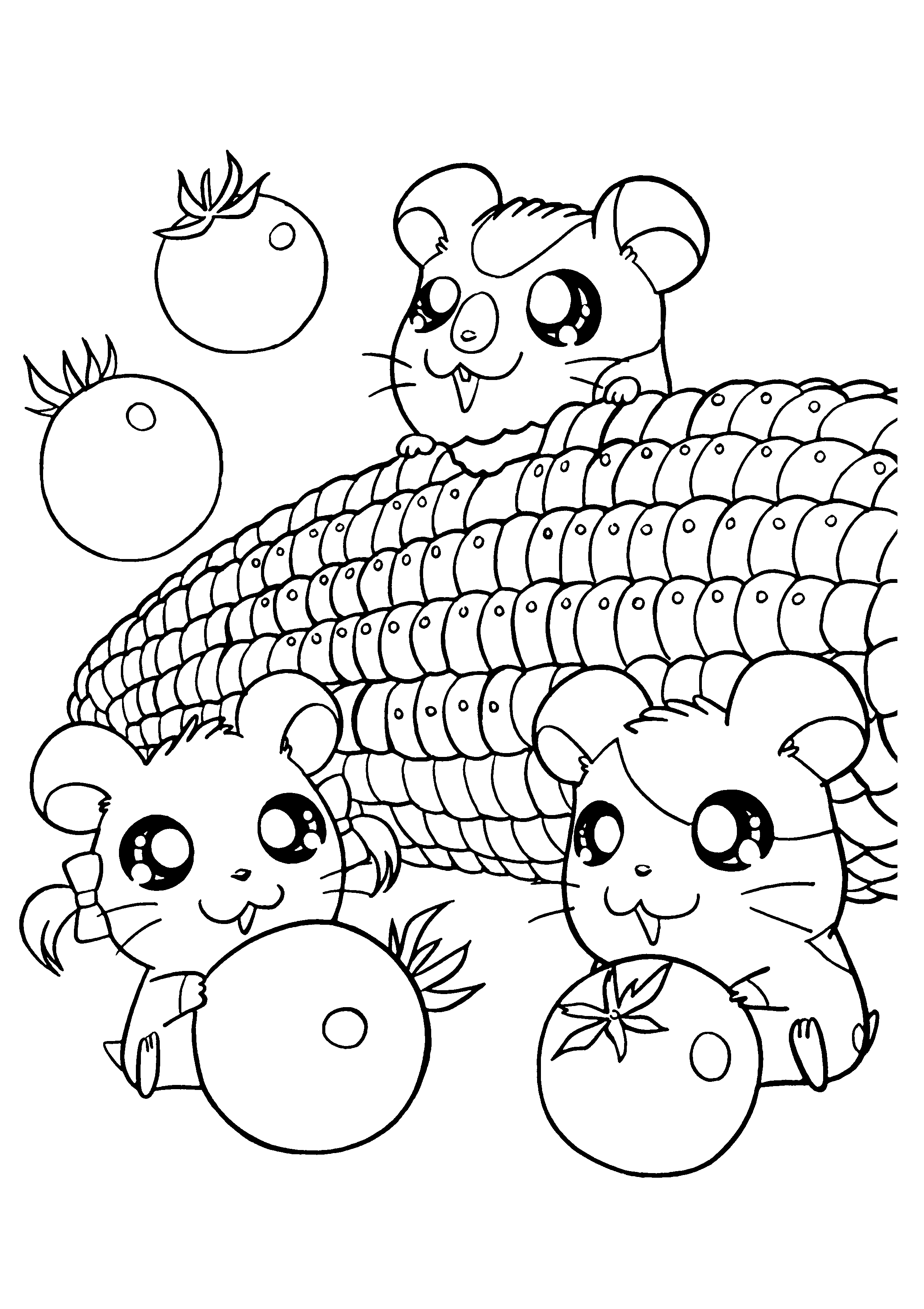 hamtaro coloring pages to download and print for free
