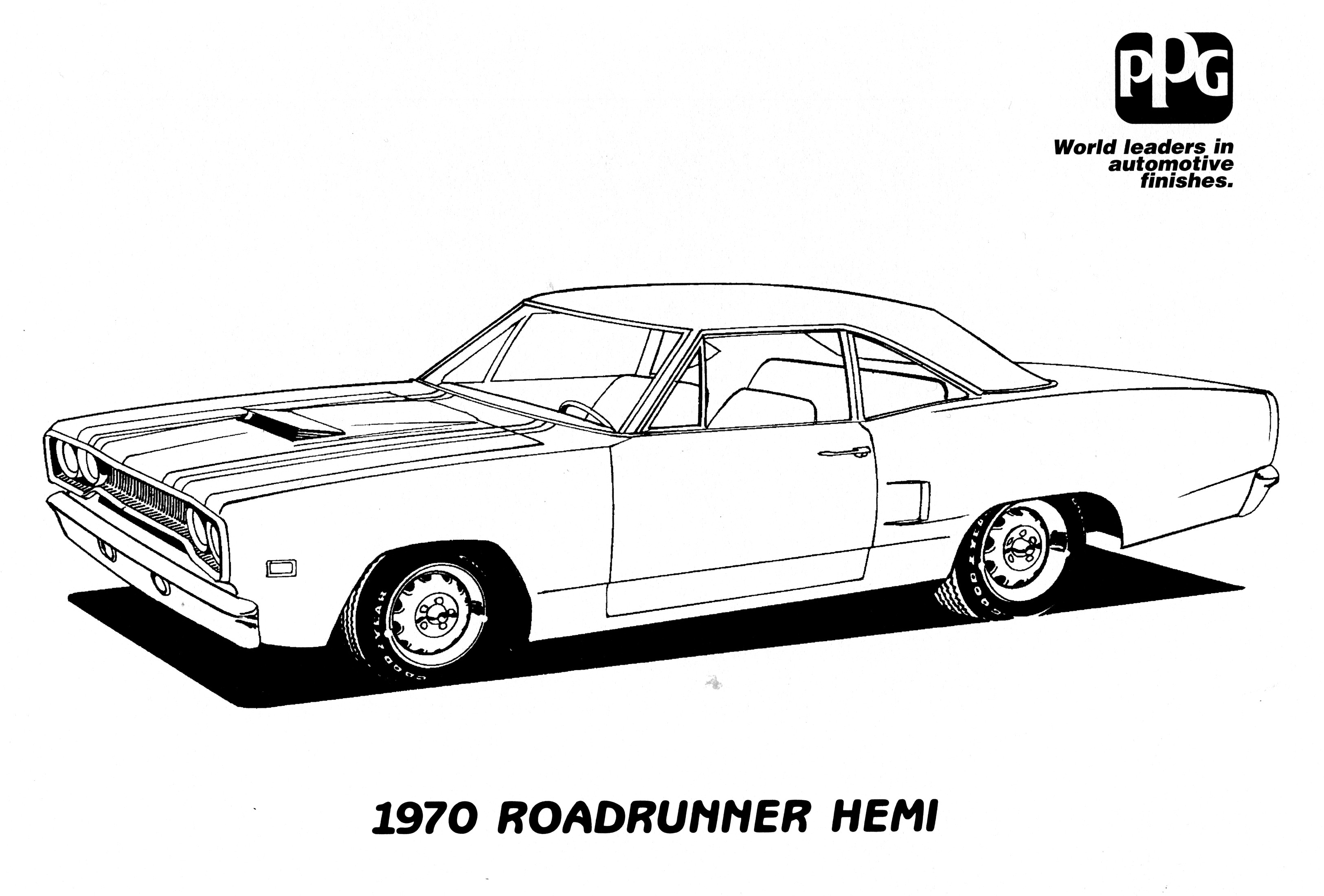 Muscle car coloring pages to download and print for free