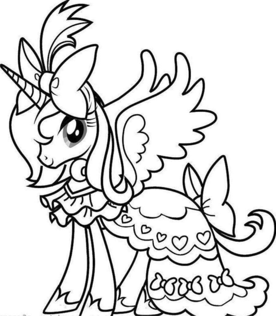 Unicorn coloring pages to download and print for free