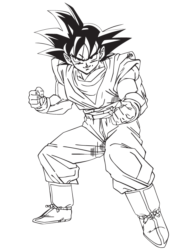 Goku coloring pages to download and print for free