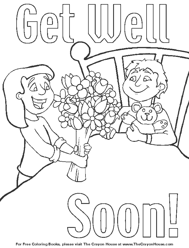 hallmark coloring pages get well - photo #11