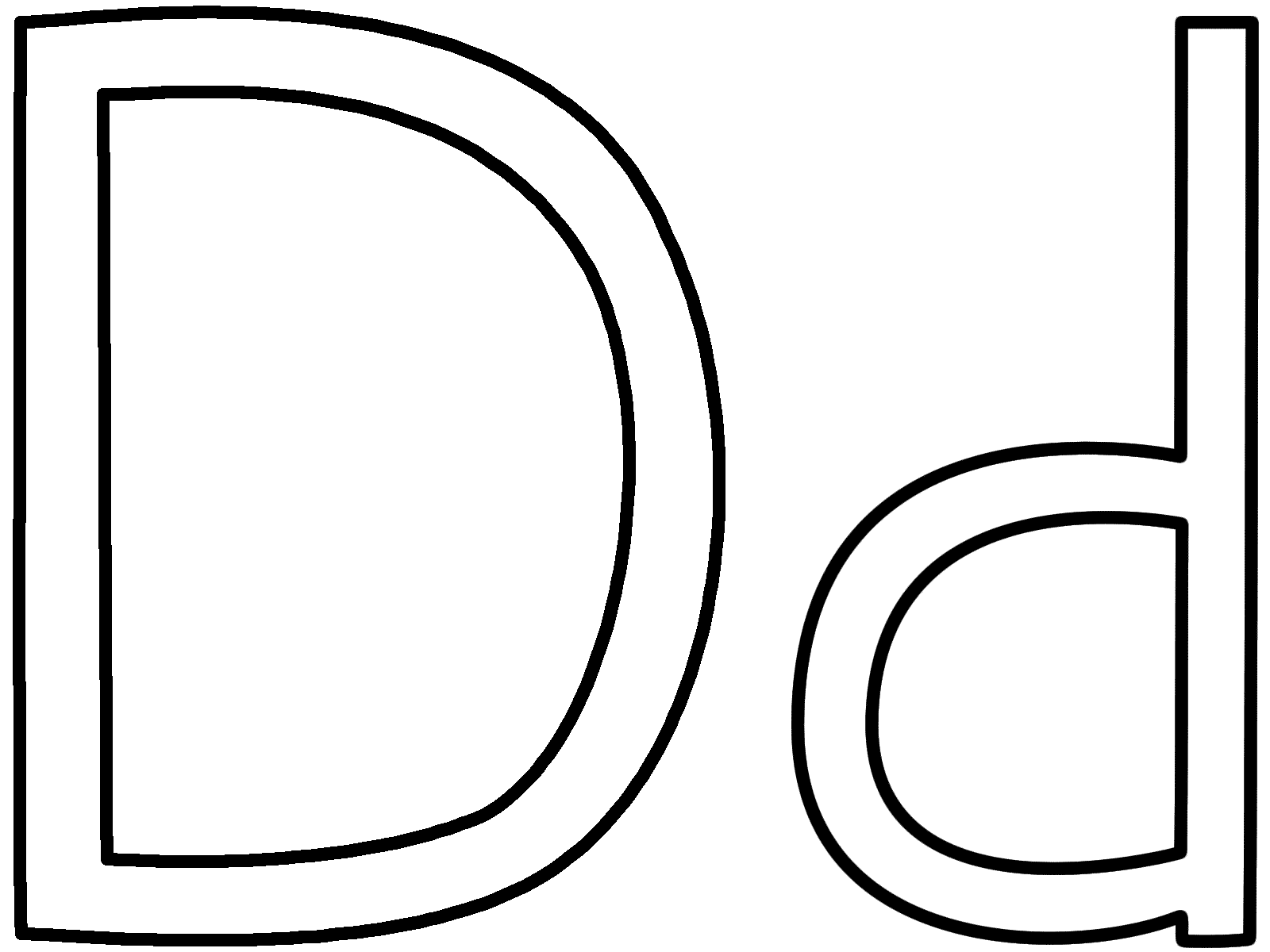 Letter d coloring pages to download and print for free