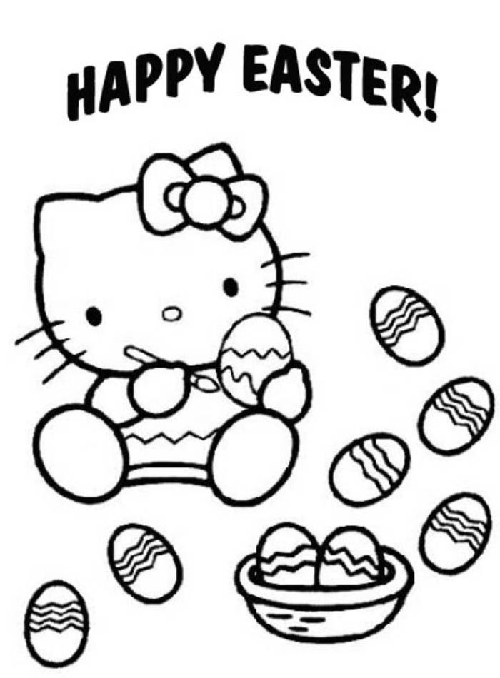 Kitty Easter Coloring Pages Download Print Free Alphabet