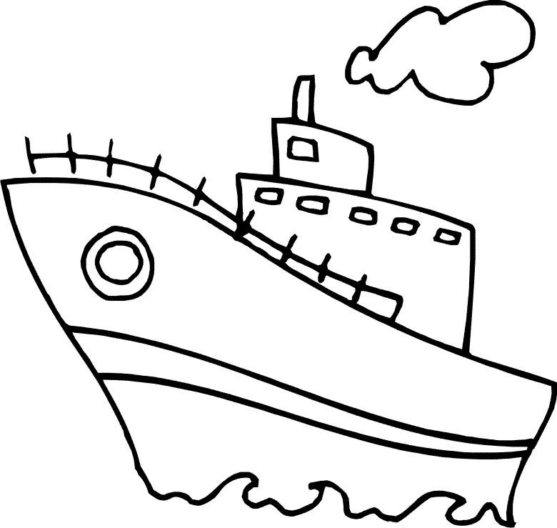 Boat coloring page