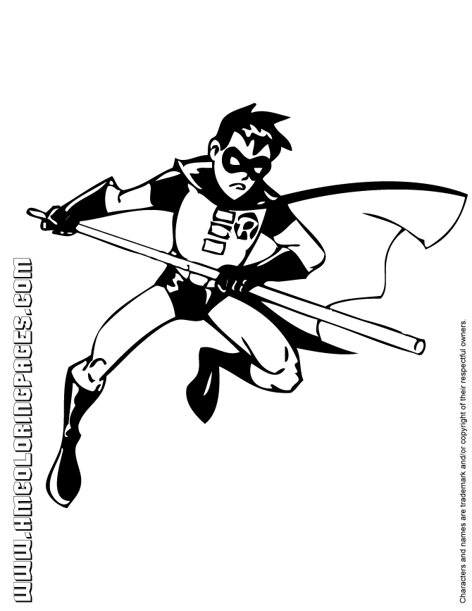 Batman and robin coloring pages to download and print for free