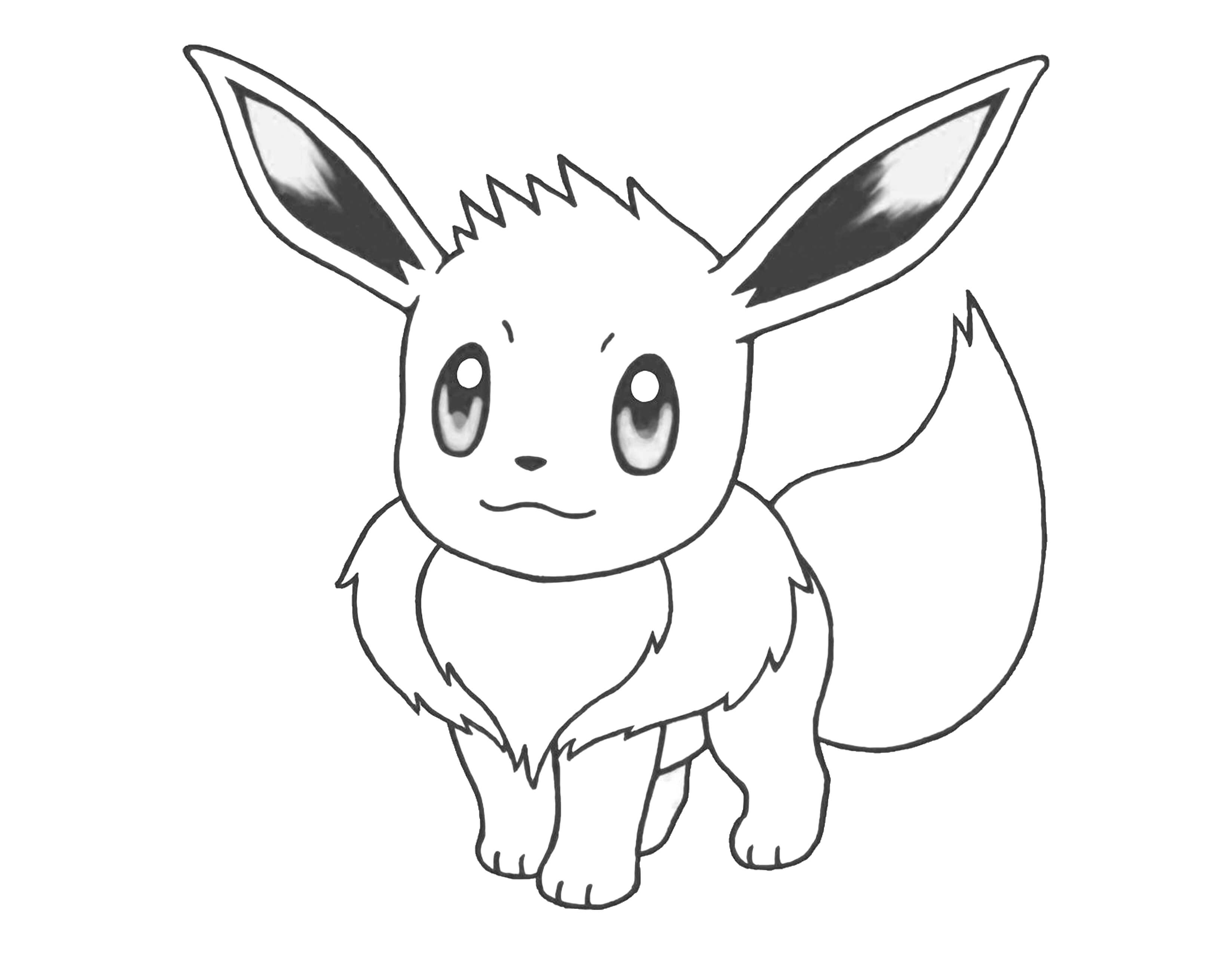Eevee coloring pages to download and print for free