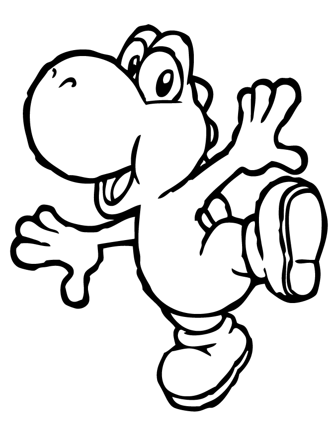 Yoshi coloring pages to download and print for free