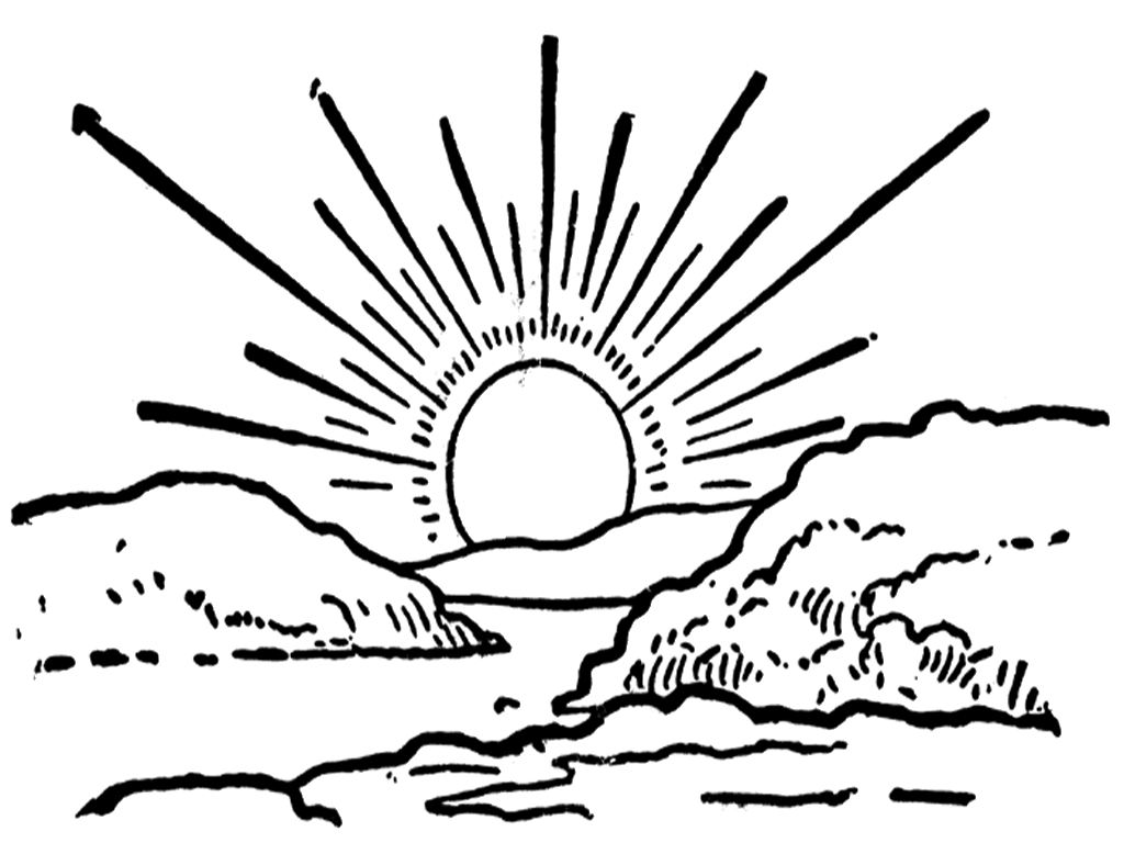 Sunset coloring pages to download and print for free