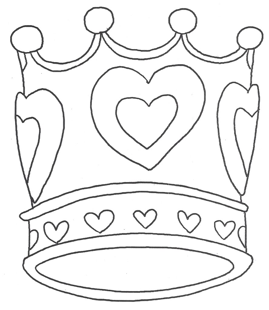 Crown coloring pages to download and print for free