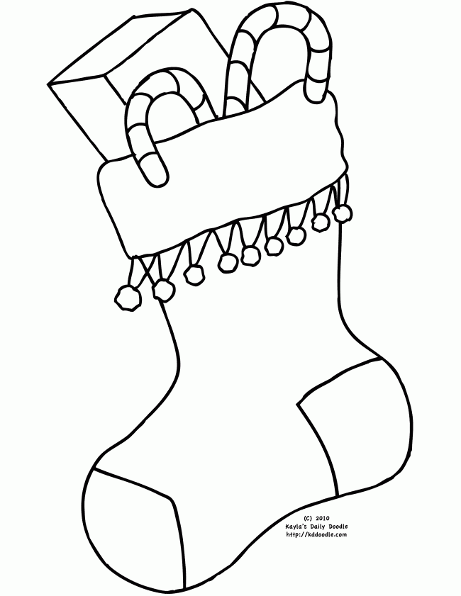 Stocking coloring pages download and print for free