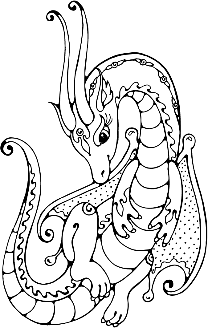 Cartoon dragon coloring pages download and print for free
