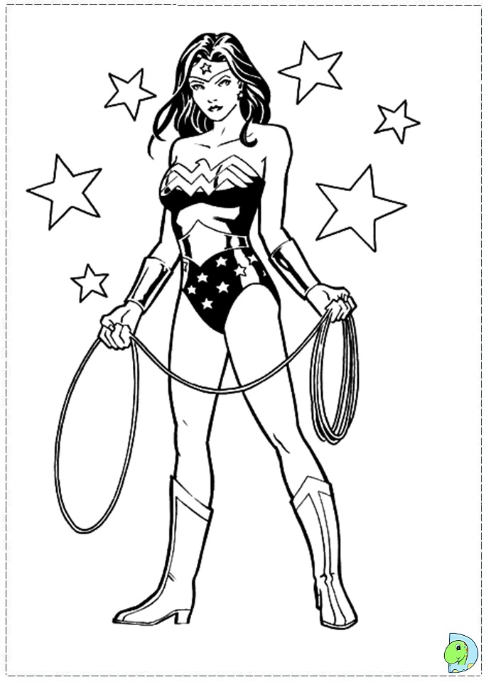 Wonder woman coloring pages to download and print for free