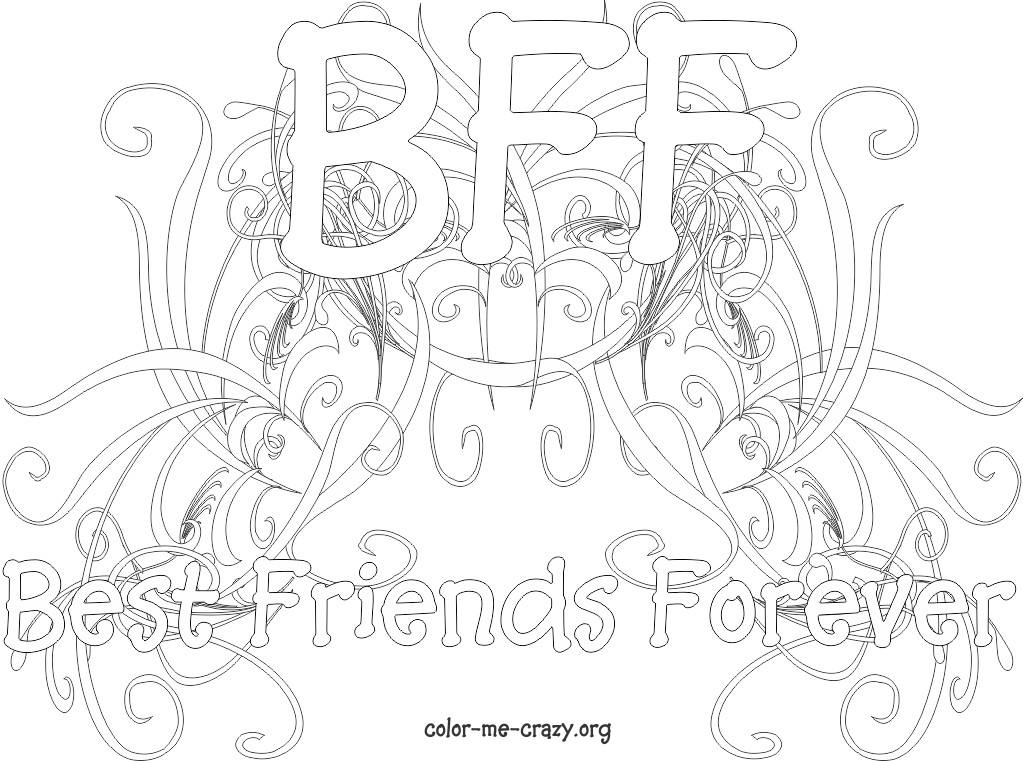 Bff coloring pages to download and print for free