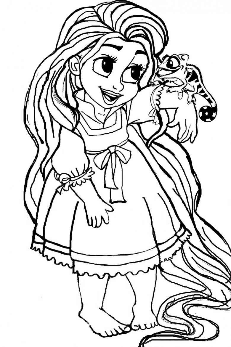 Baby princess coloring pages to download and print for free