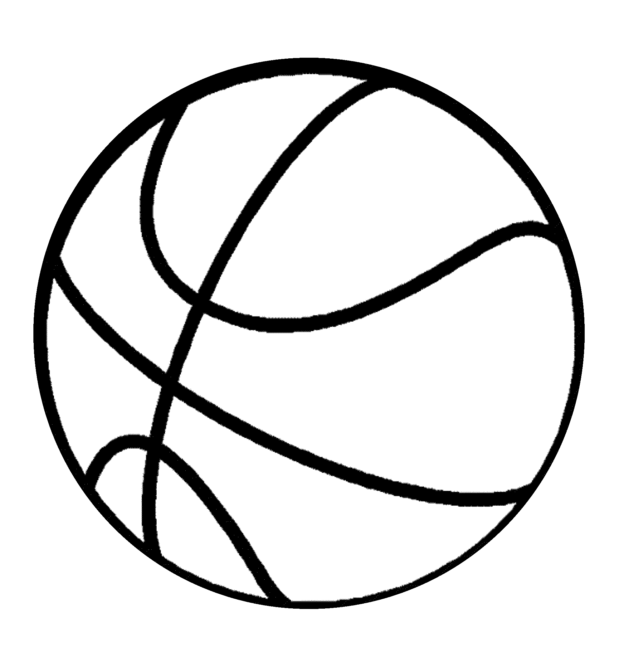 Cartoon Basketball Coloring Pages with simple drawing