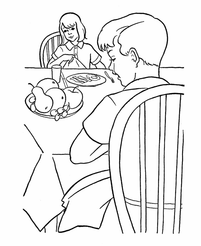 Breakfast coloring pages download and print for free